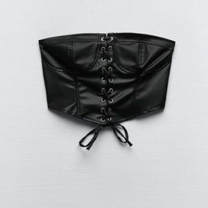Zara faux leather corset